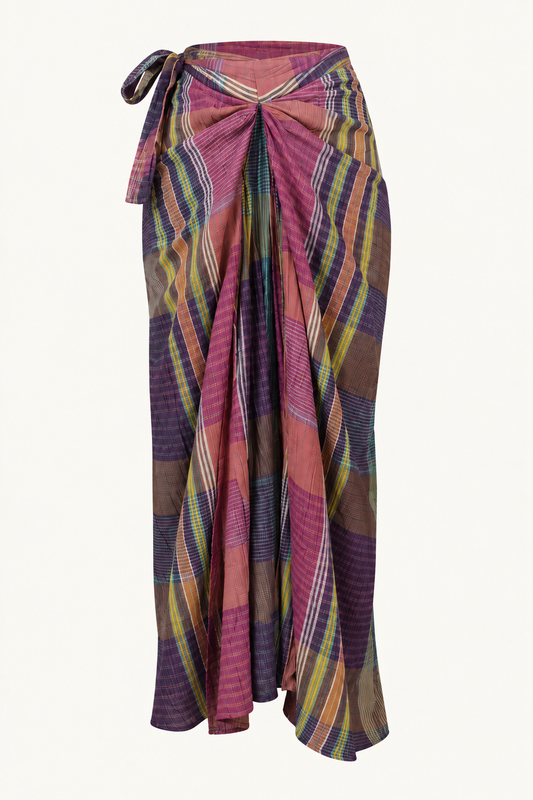 Antaria wrap skirt - Plaids TheKefiHouse