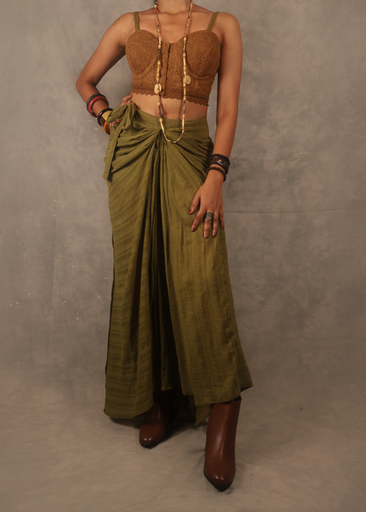 Kefi Gathered wrap skirt - Henna TheKefiHouse