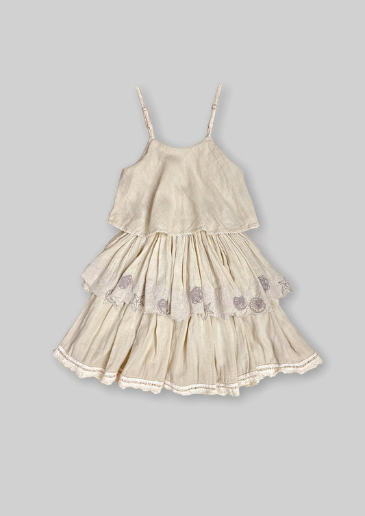 Layered Dress - Off white TheKefiHouse