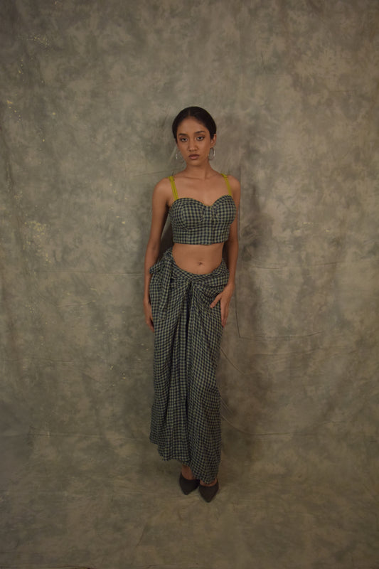 Choli top - Gingham TheKefiHouse