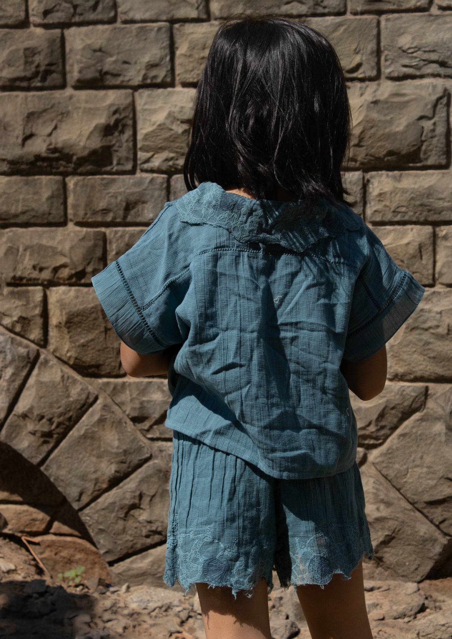 Grid Shirt - Rain Blue TheKefiHouse