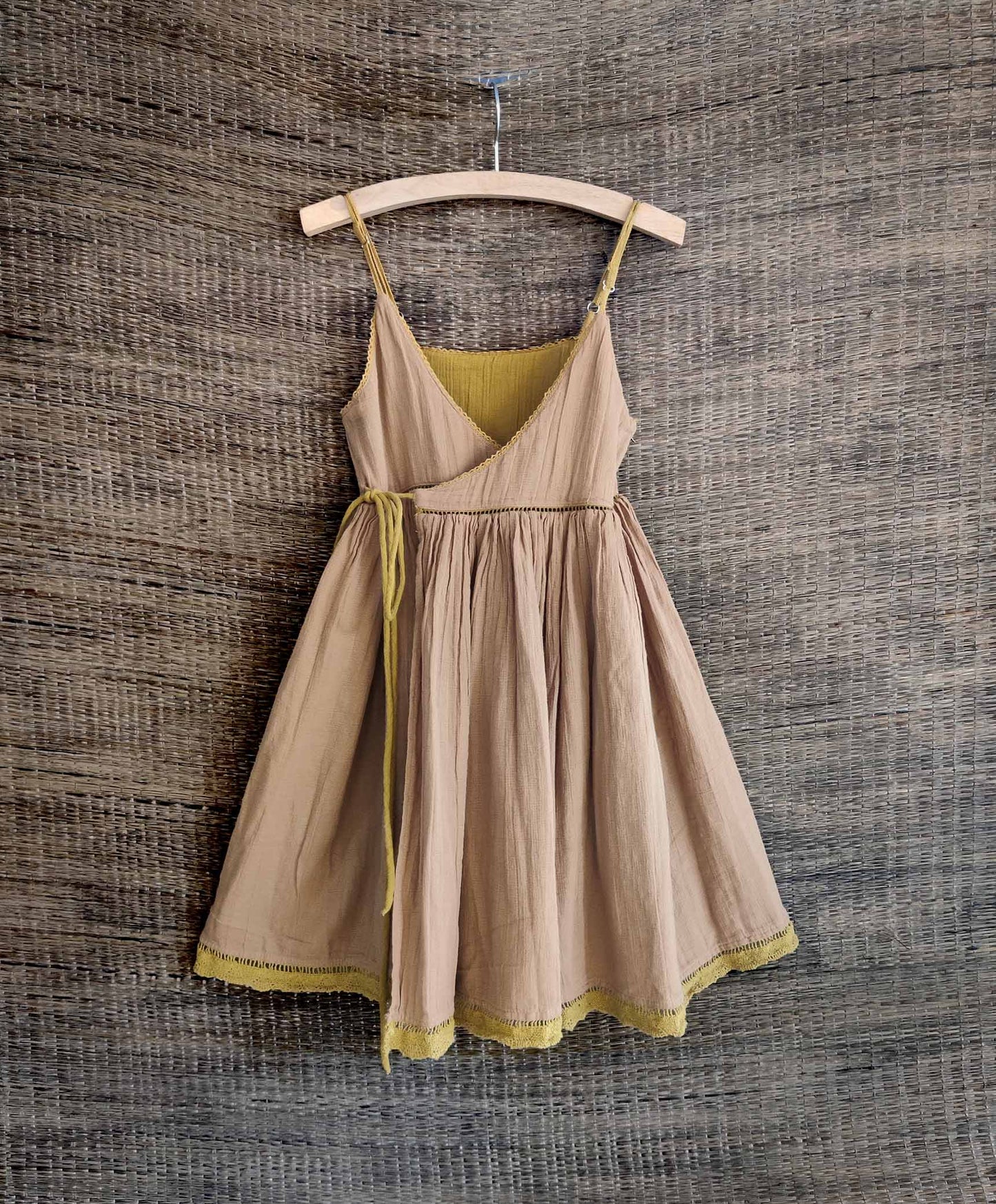Reverse side of golden sun + Desert sand , dress in earthy tones.