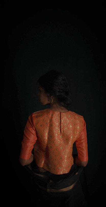 Peach blouse TheKefiHouse