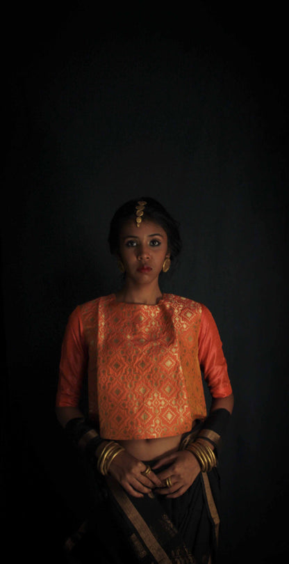 Peach blouse TheKefiHouse
