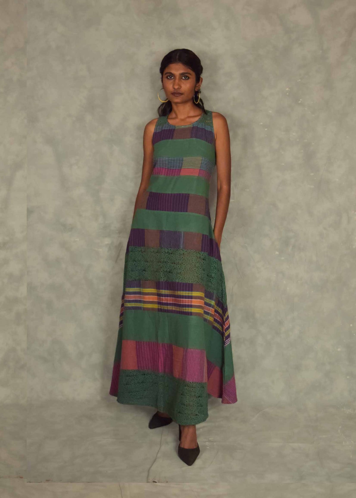 Strata Maxi Dress - Eucalyptus TheKefiHouse
