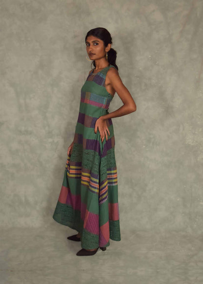 Strata Maxi Dress - Eucalyptus TheKefiHouse