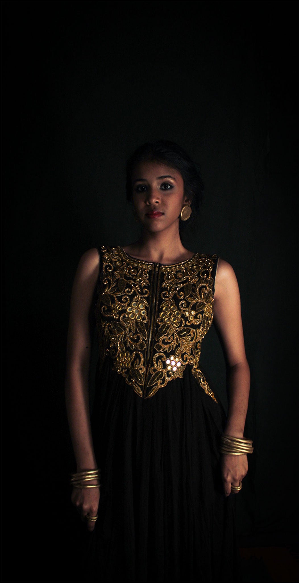 Black embroidery dress TheKefiHouse