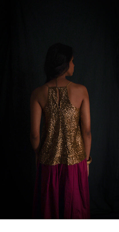 Golden shimmer top TheKefiHouse