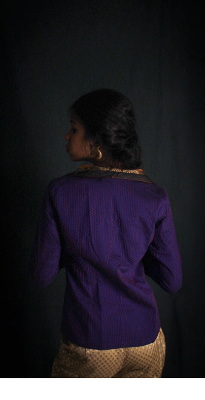 Black silk reversible jacket TheKefiHouse
