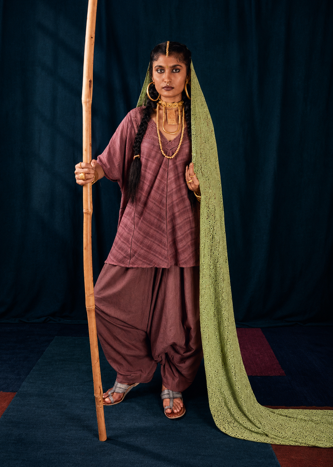 Khumaar kaftaan - Dusty orchid TheKefiHouse