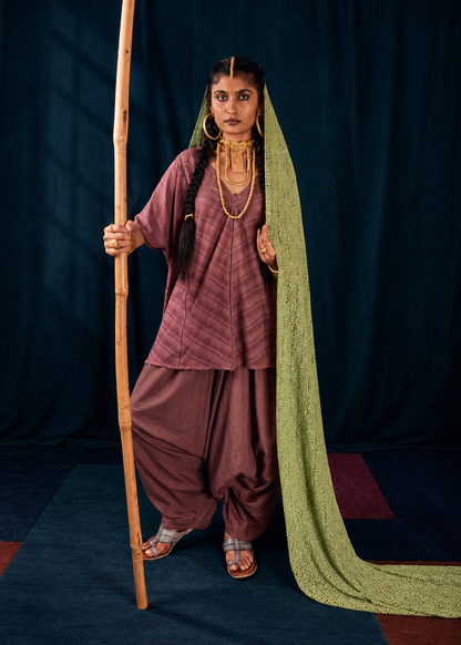 Khumaar kaftaan - Dusty orchid TheKefiHouse