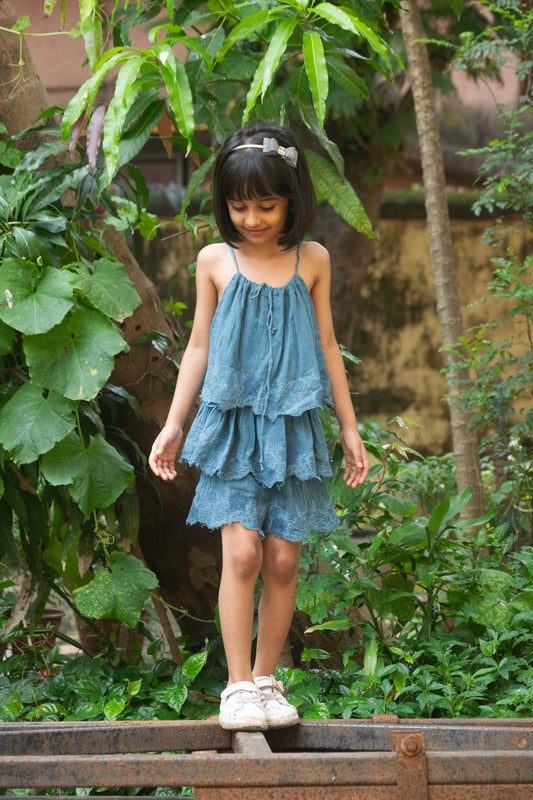 Playsuit - Rain Blue TheKefiHouse