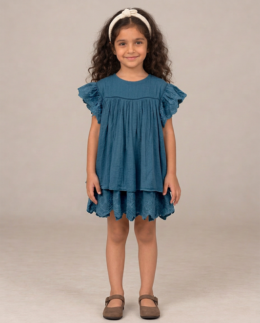 Flutter Dress - Rain Blue TheKefiHouse