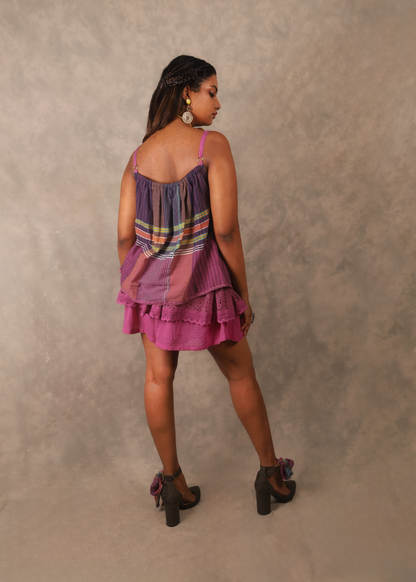 Tanz  Playsuit -  Antique Fuchsia TheKefiHouse