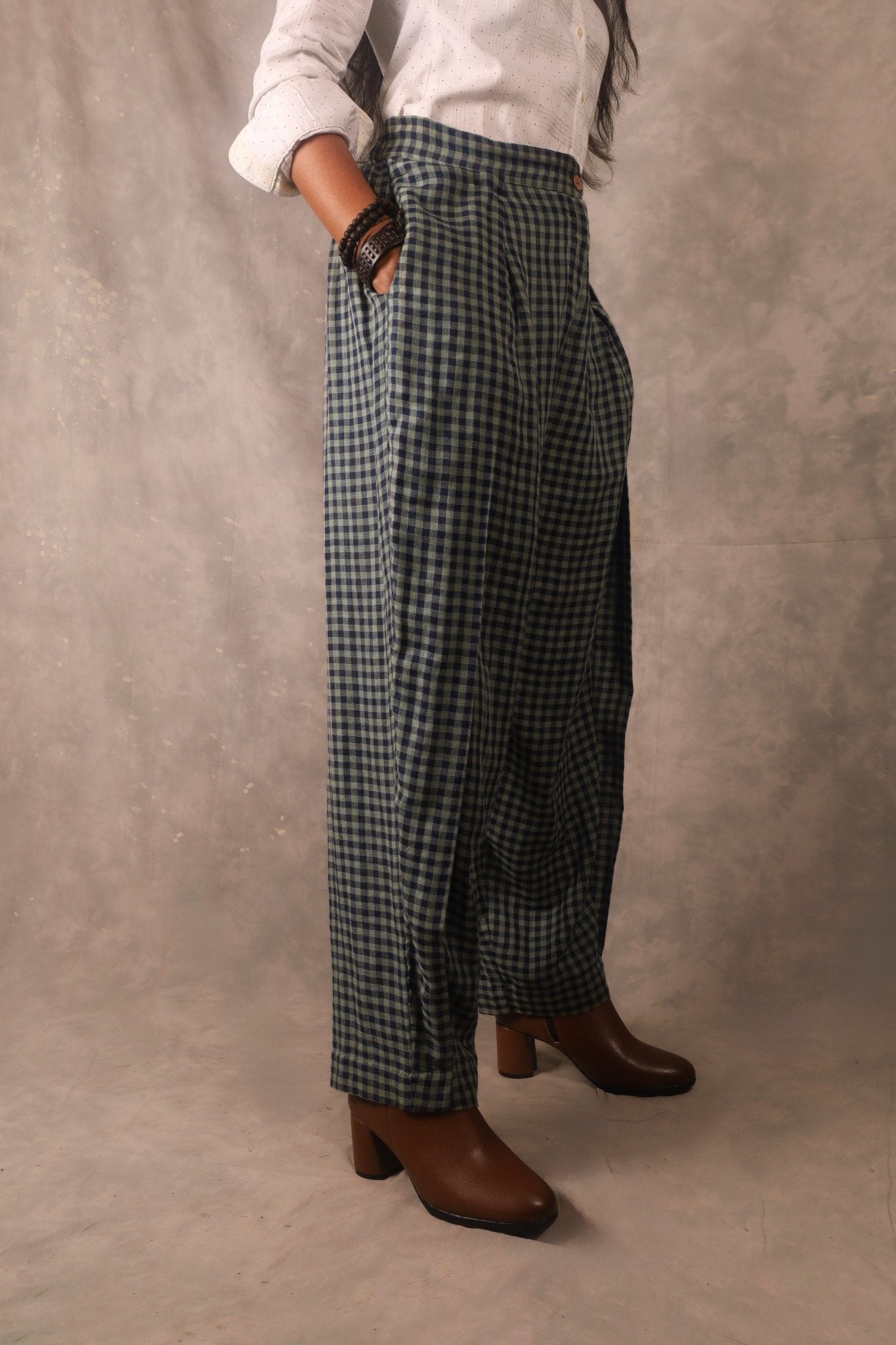 Sirwal Trousers - Gingham TheKefiHouse