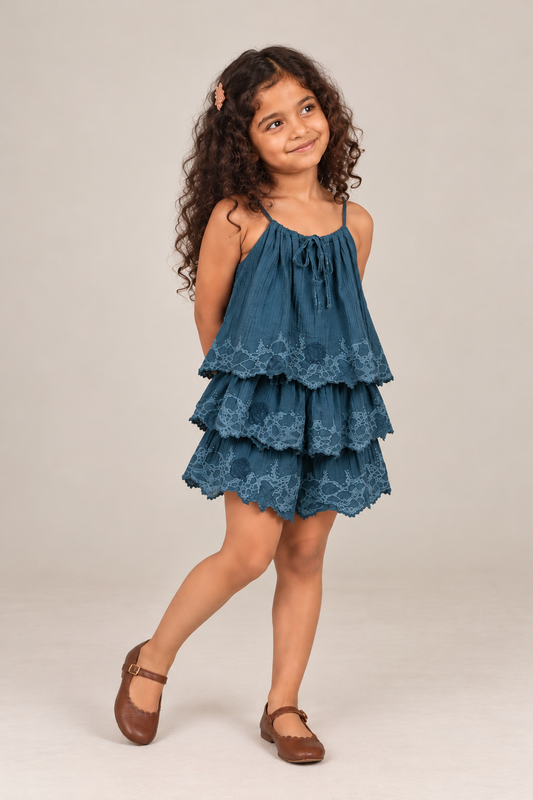Playsuit - Rain Blue TheKefiHouse