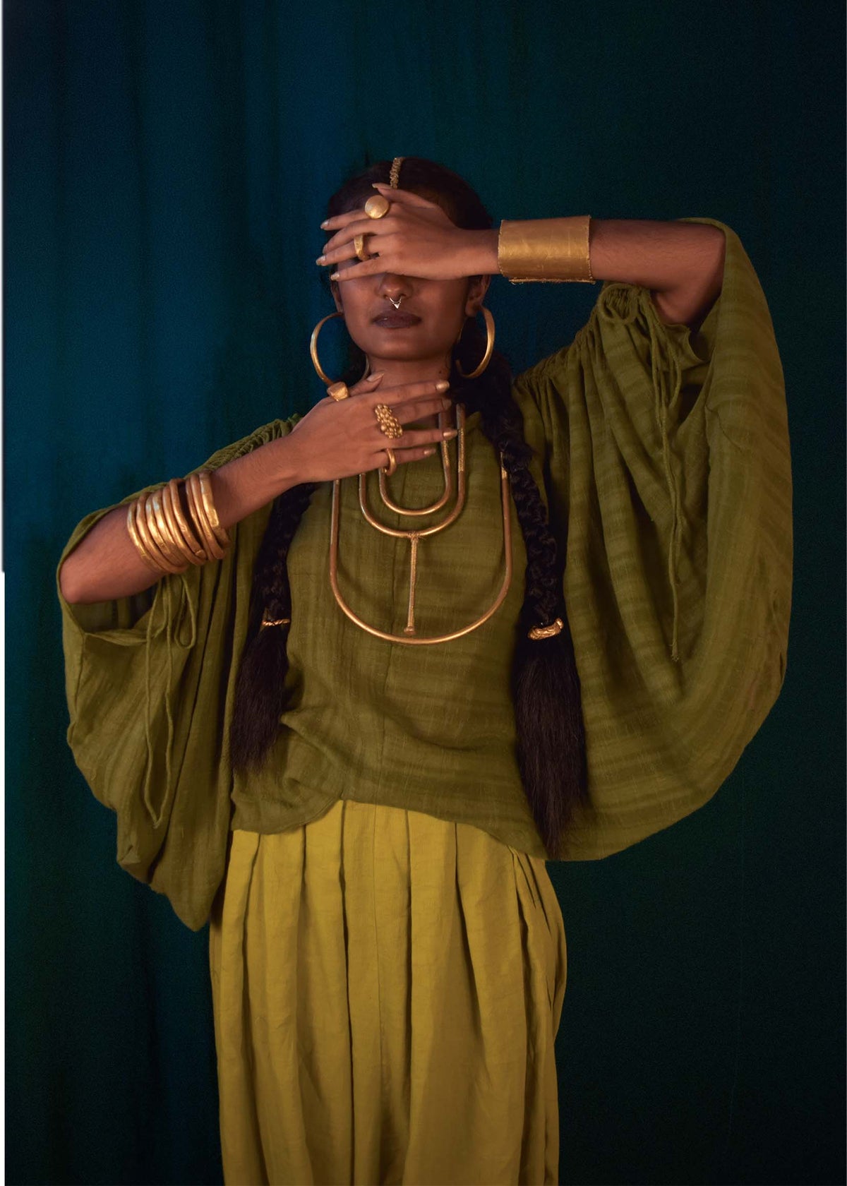 Dhaak Kaftaan top - Henna TheKefiHouse