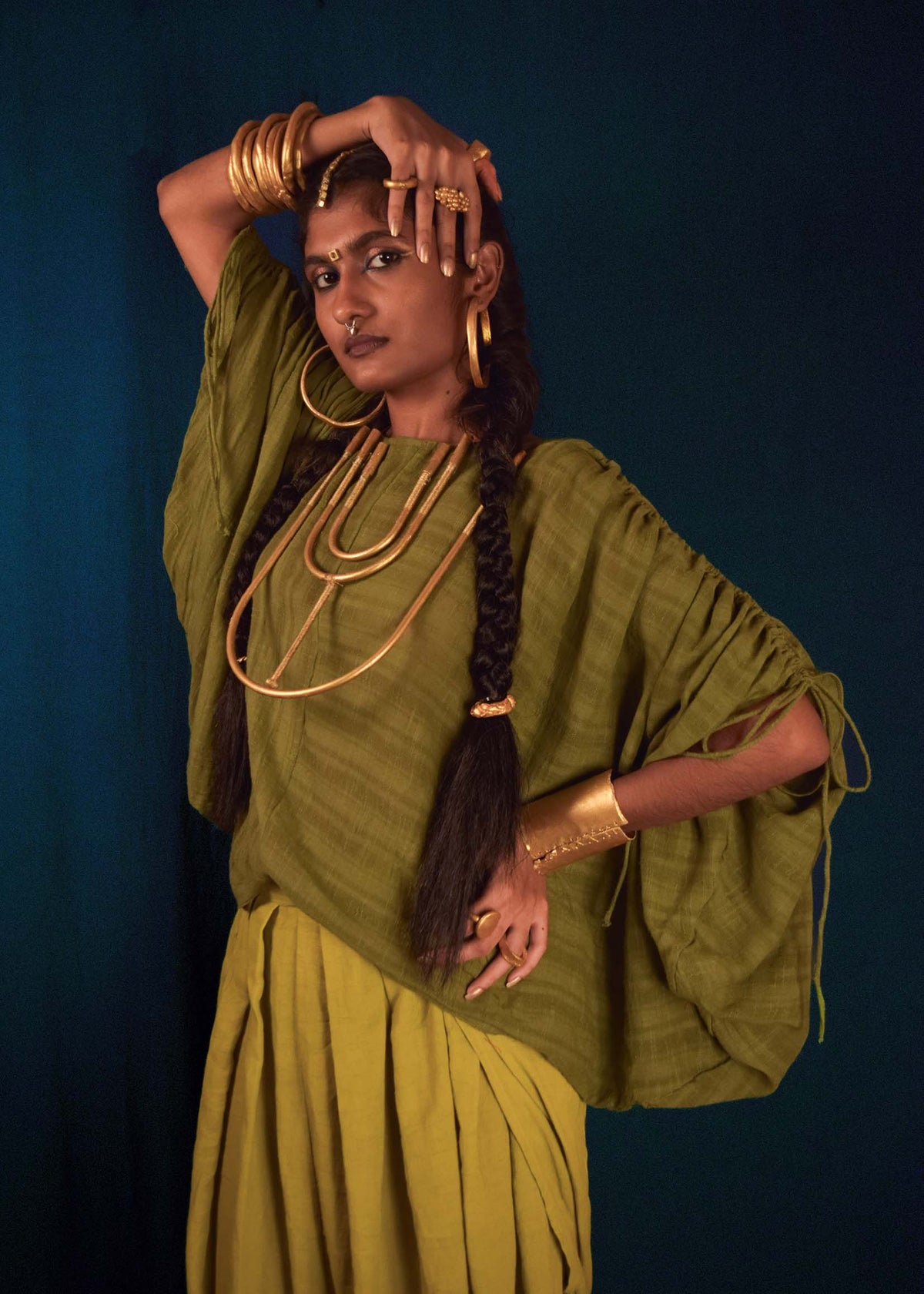 Dhaak Kaftaan top - Henna TheKefiHouse