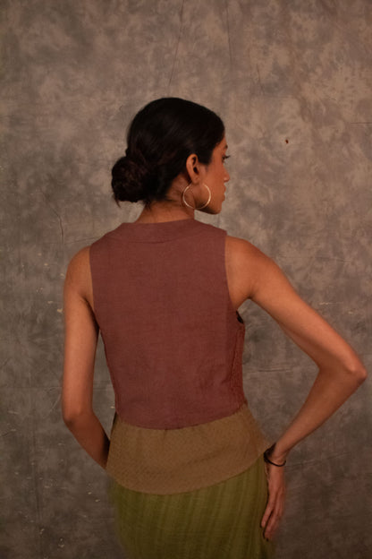 Reversible Jerkin - Henna/Dusty TheKefiHouse