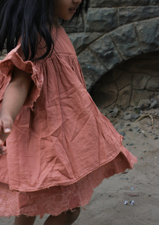 Flutter Dress - Blush Pink TheKefiHouse