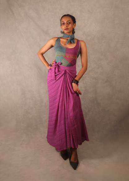 Antaria wrap skirt - Antique Fuschia TheKefiHouse