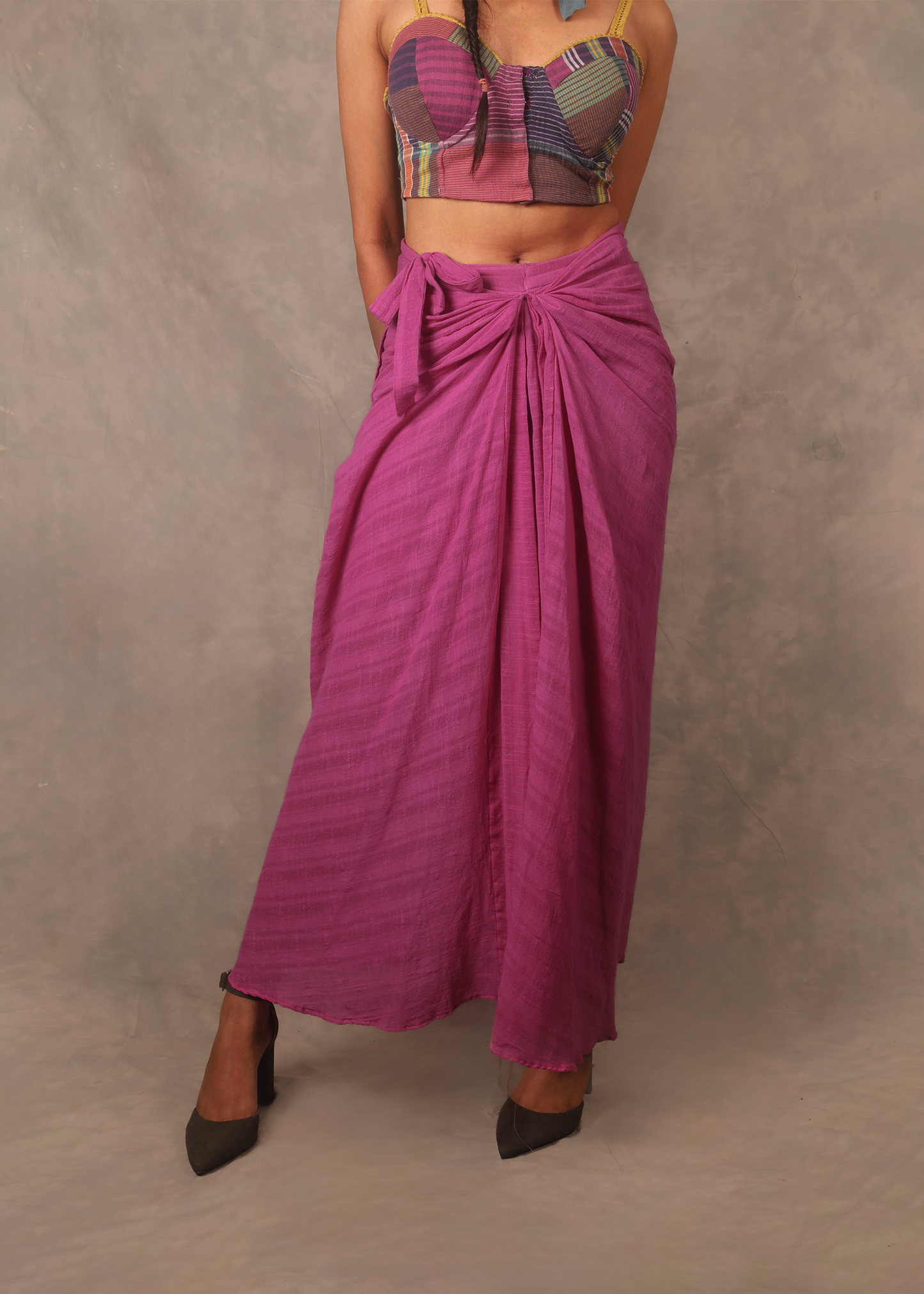 Antaria wrap skirt - Antique Fuschia TheKefiHouse