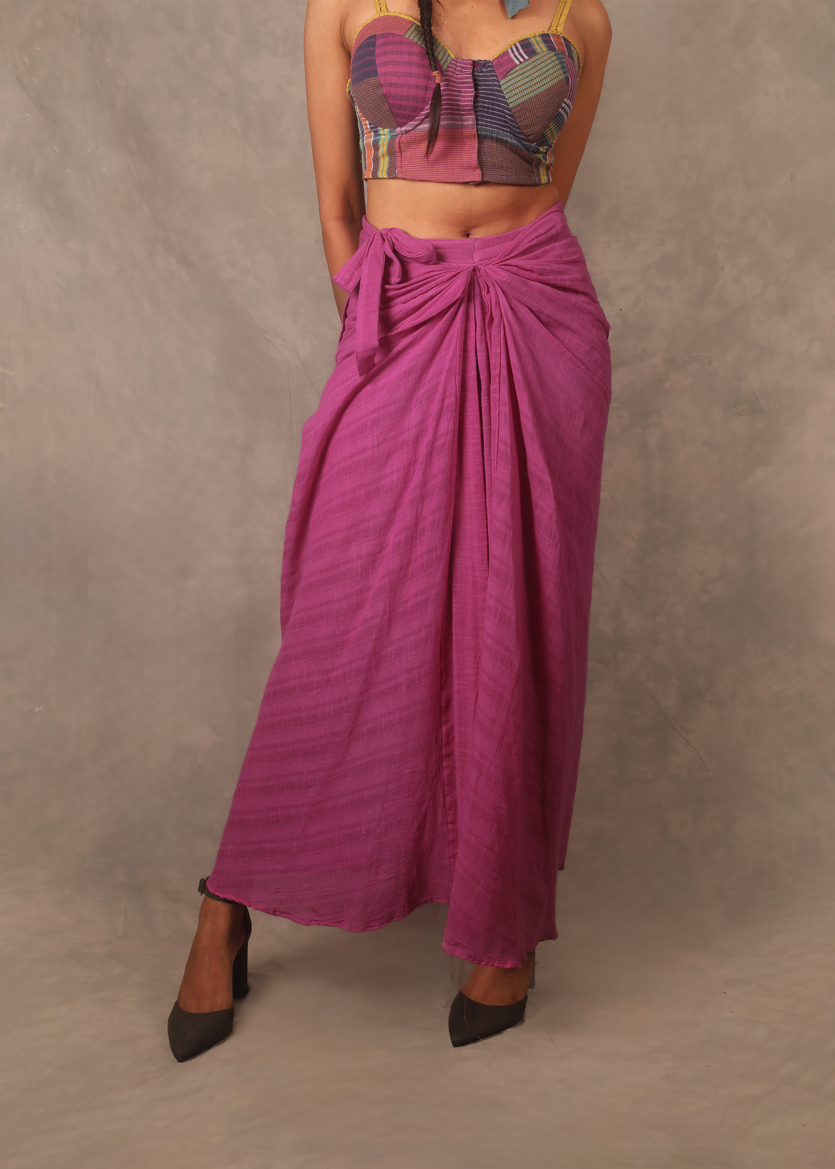 Antaria wrap skirt - Antique Fuschia TheKefiHouse