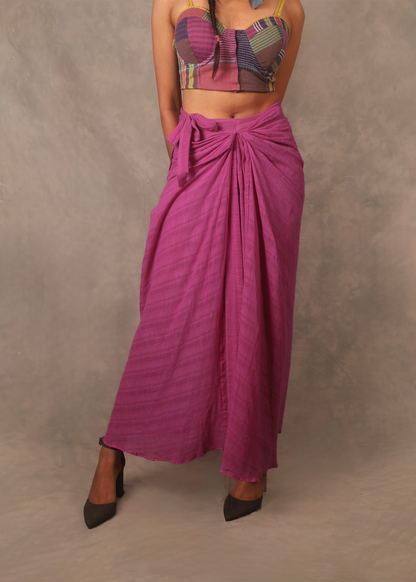 Antaria wrap skirt - Antique Fuschia TheKefiHouse