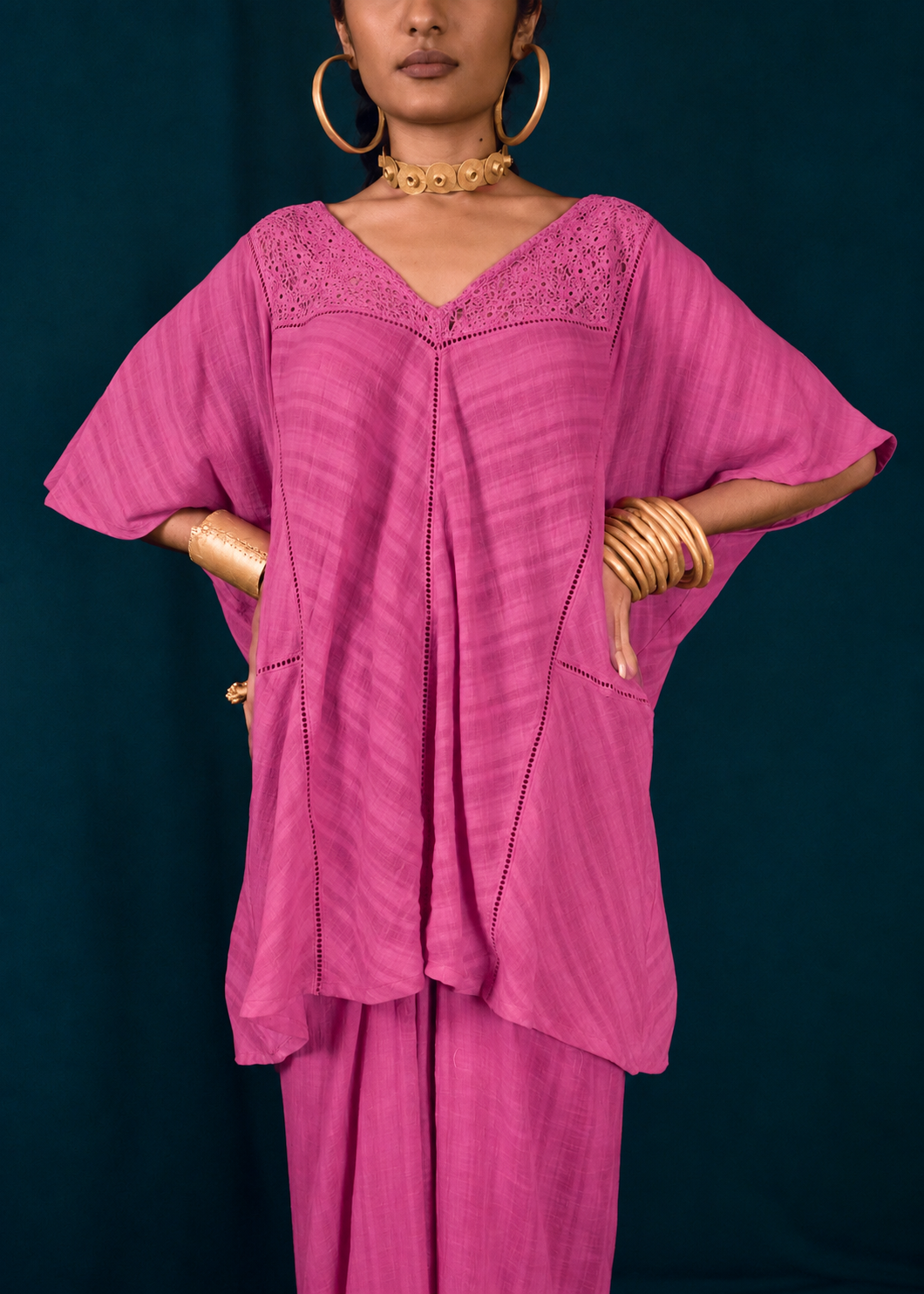 Khumaar kaftaan - Fuschia TheKefiHouse