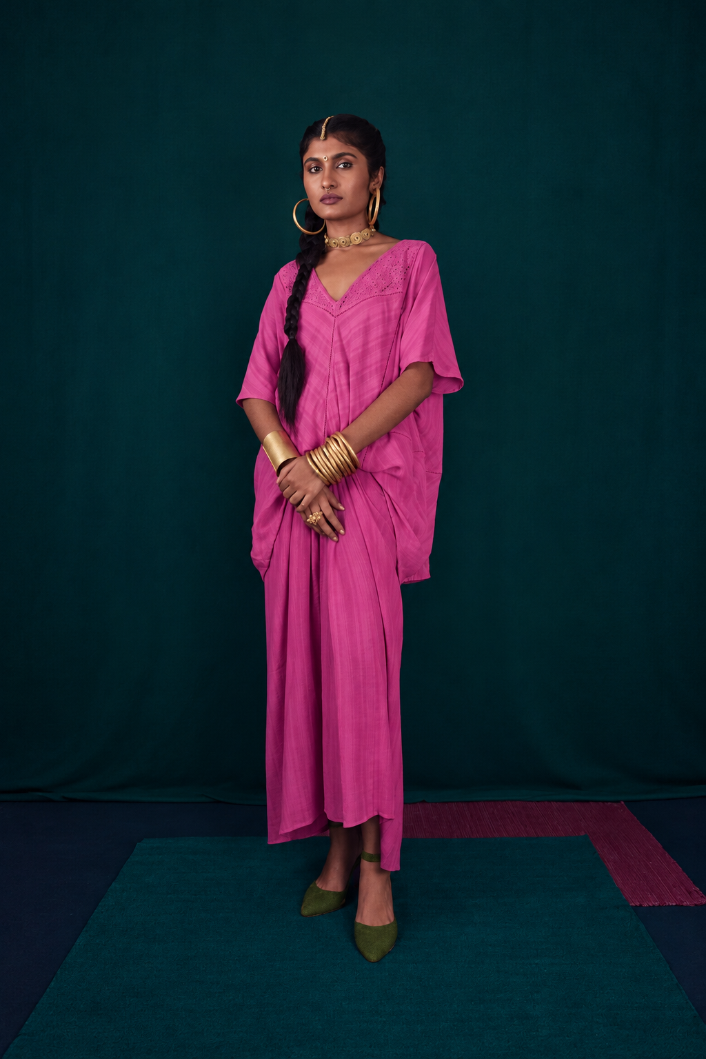 Khumaar kaftaan - Fuschia TheKefiHouse