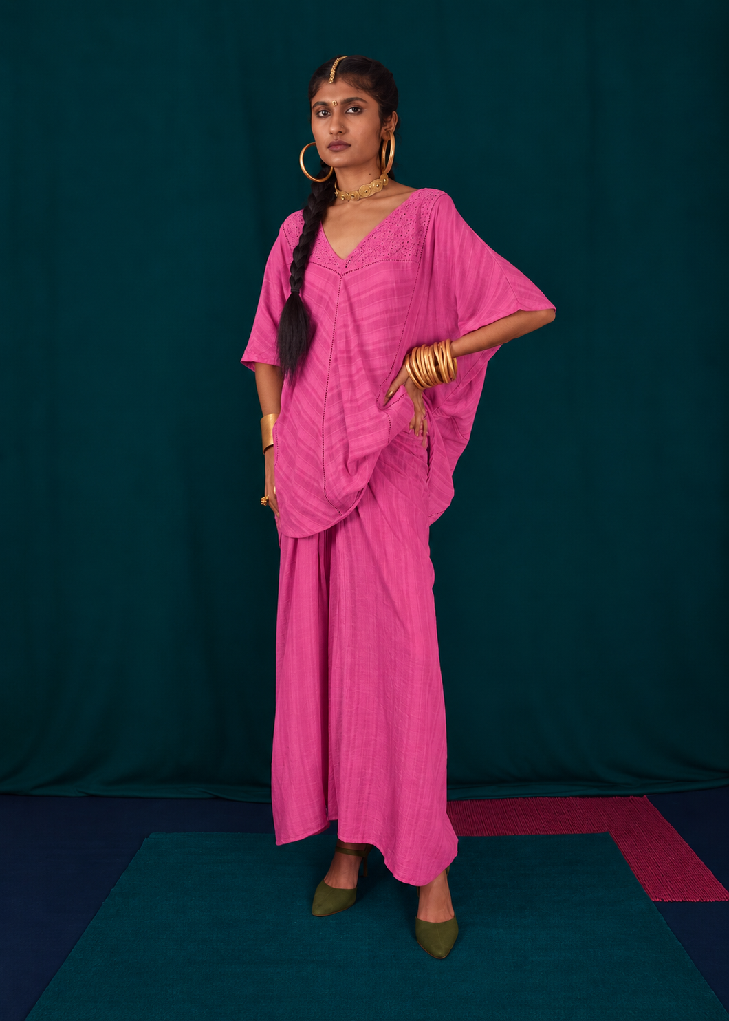 Khumaar kaftaan - Fuschia TheKefiHouse