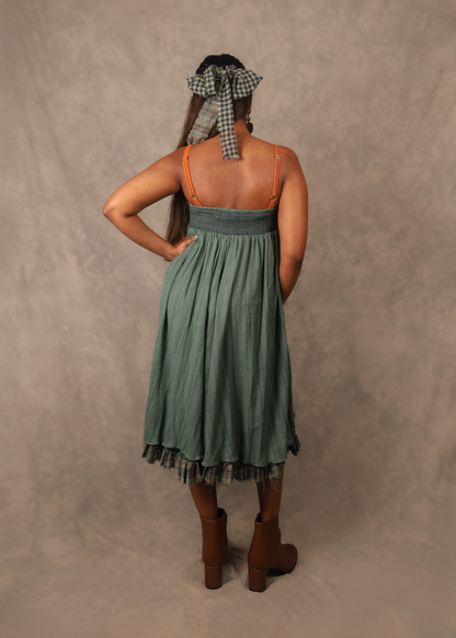 Kefi Smocked Dress - Eucalyptus TheKefiHouse