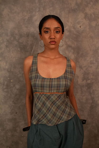 Desi Tank - Grass Plaids TheKefiHouse