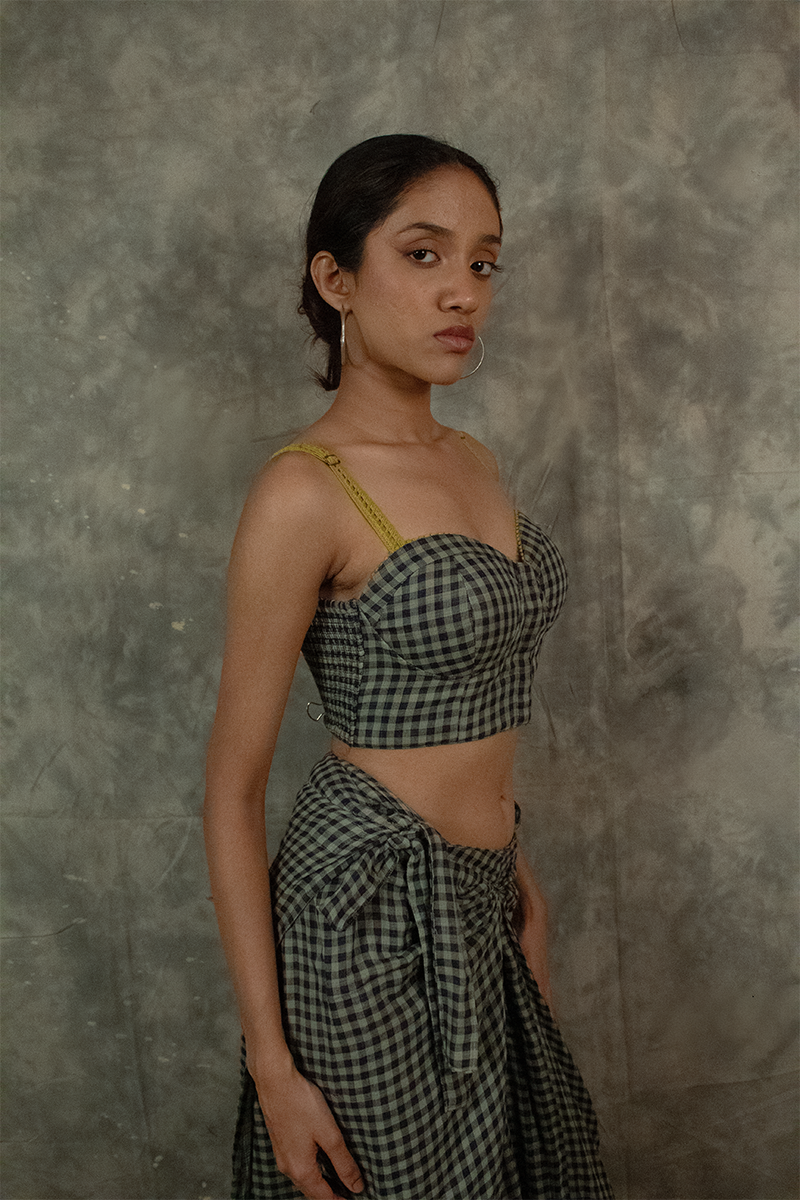 Choli top - Gingham TheKefiHouse