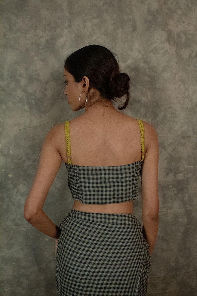 Choli top - Gingham TheKefiHouse