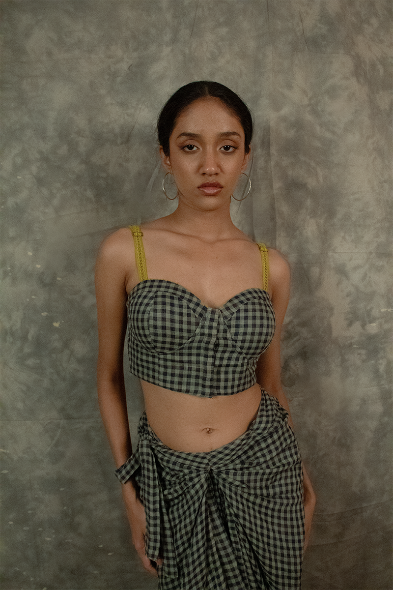 Choli top - Gingham TheKefiHouse