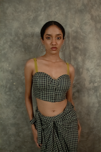 Choli top - Gingham TheKefiHouse