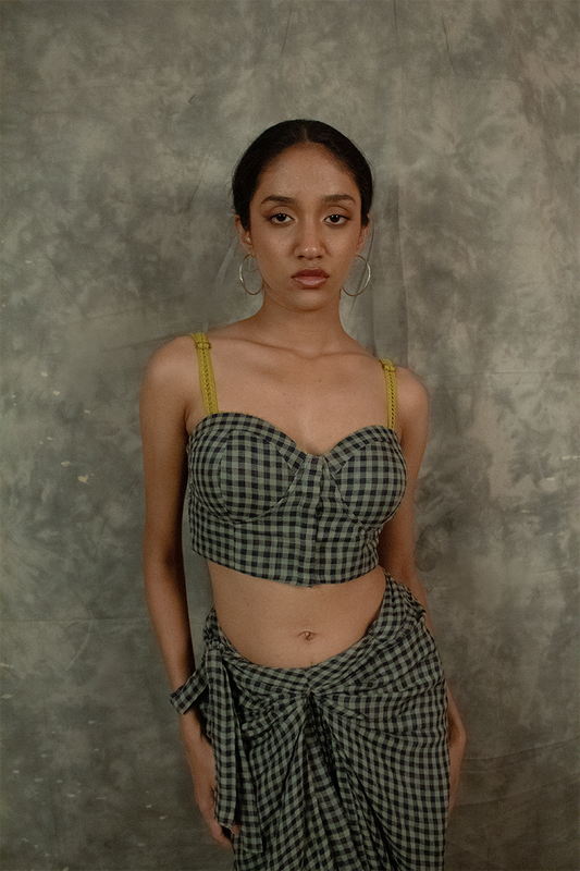 Choli top - Gingham TheKefiHouse