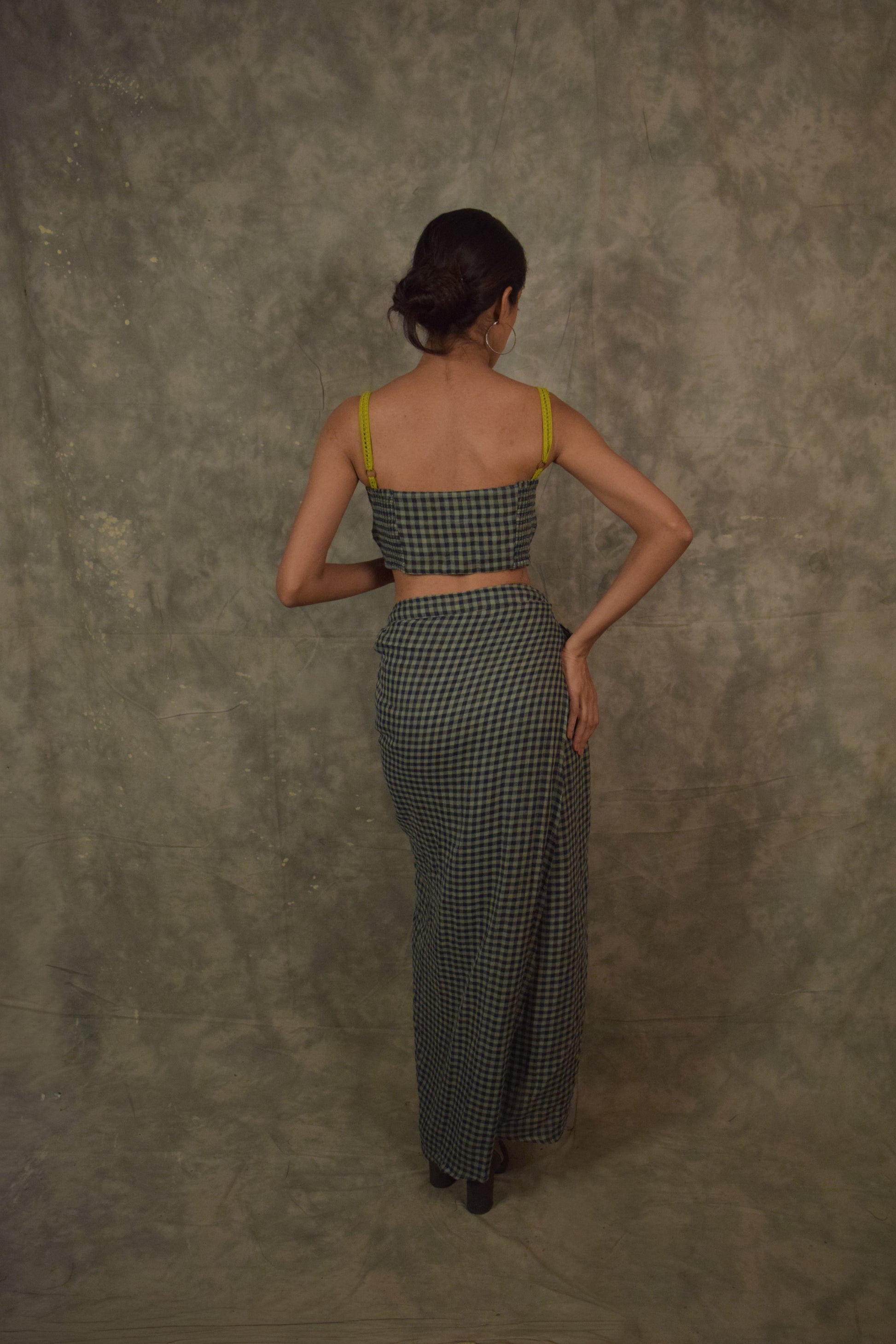 Choli top - Gingham TheKefiHouse