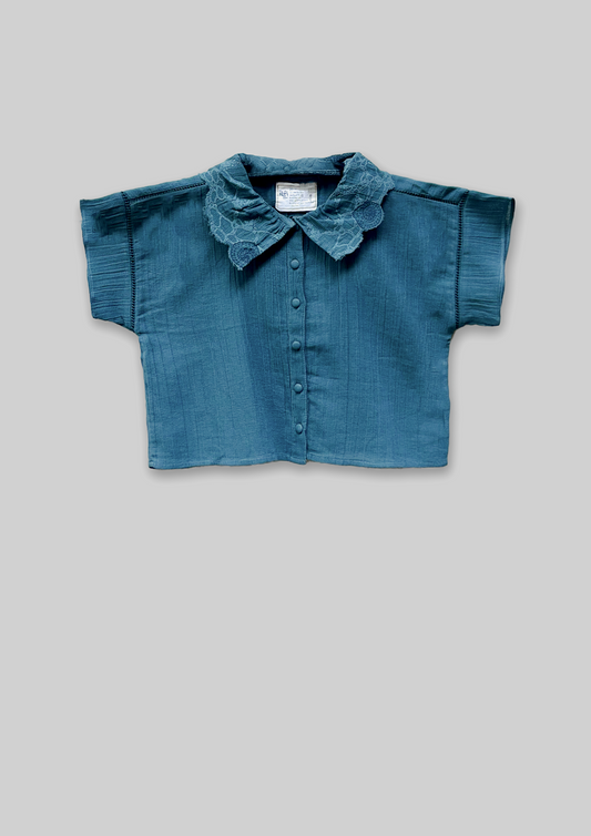 Grid Shirt - Rain Blue TheKefiHouse