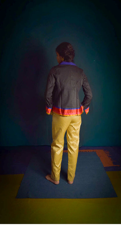Ira Jacket - Black/Royal Blue TheKefiHouse