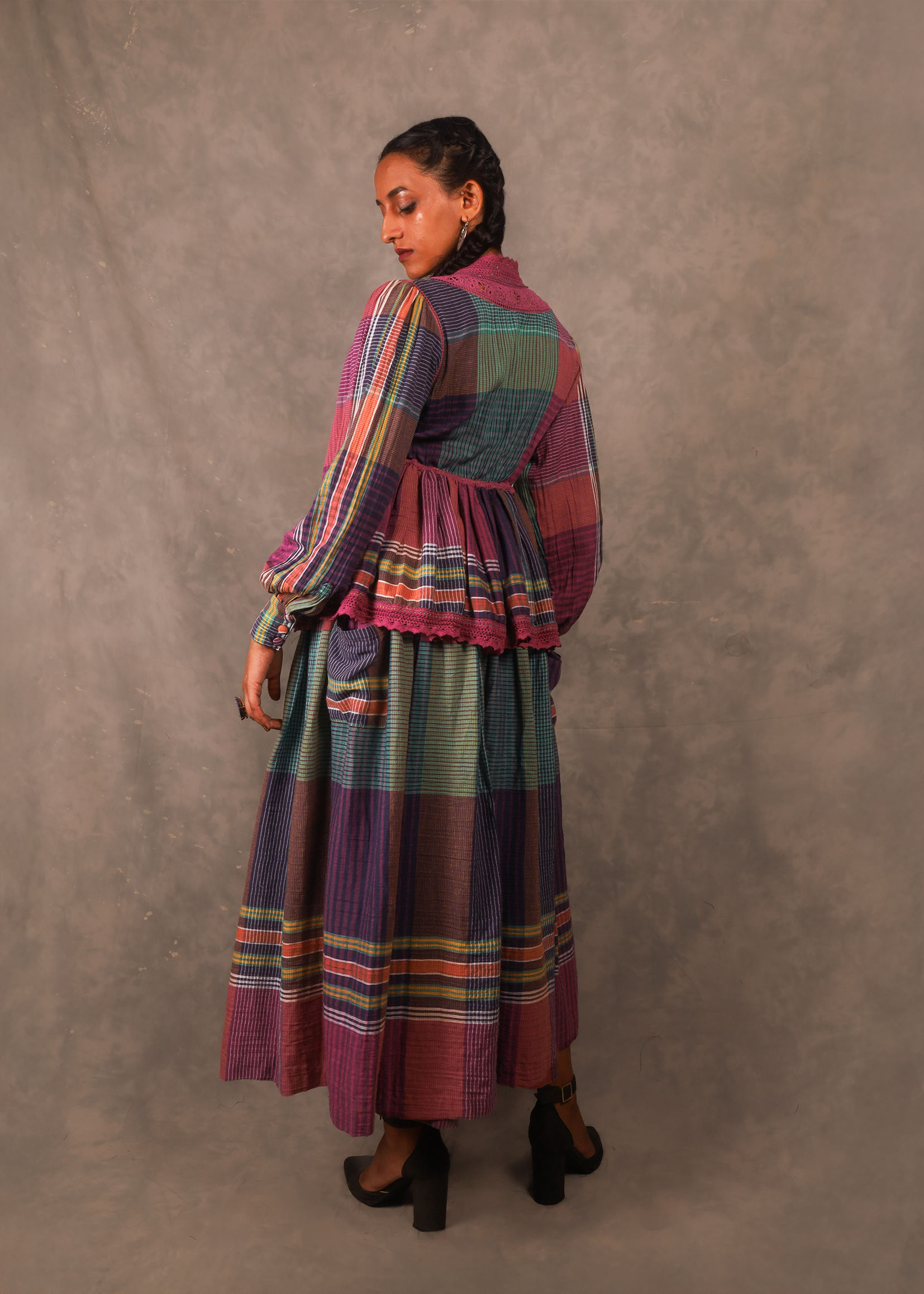 Kefi Swirl Top - Multi Check TheKefiHouse