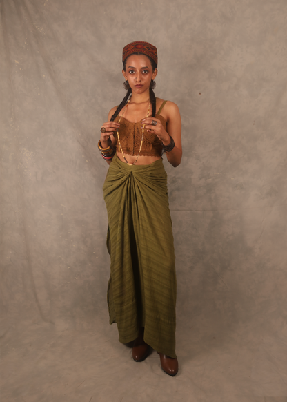 Kefi Gathered wrap skirt - Henna TheKefiHouse