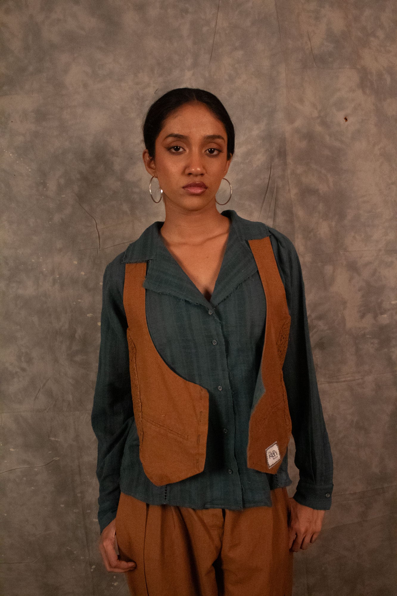 Reversible Jerkin - Pine/Lapiz TheKefiHouse