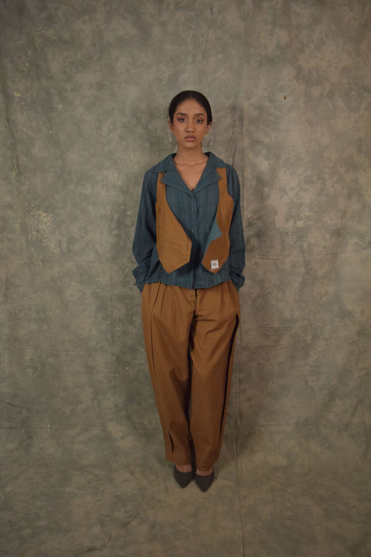 Reversible Jerkin - Pine/Lapiz TheKefiHouse