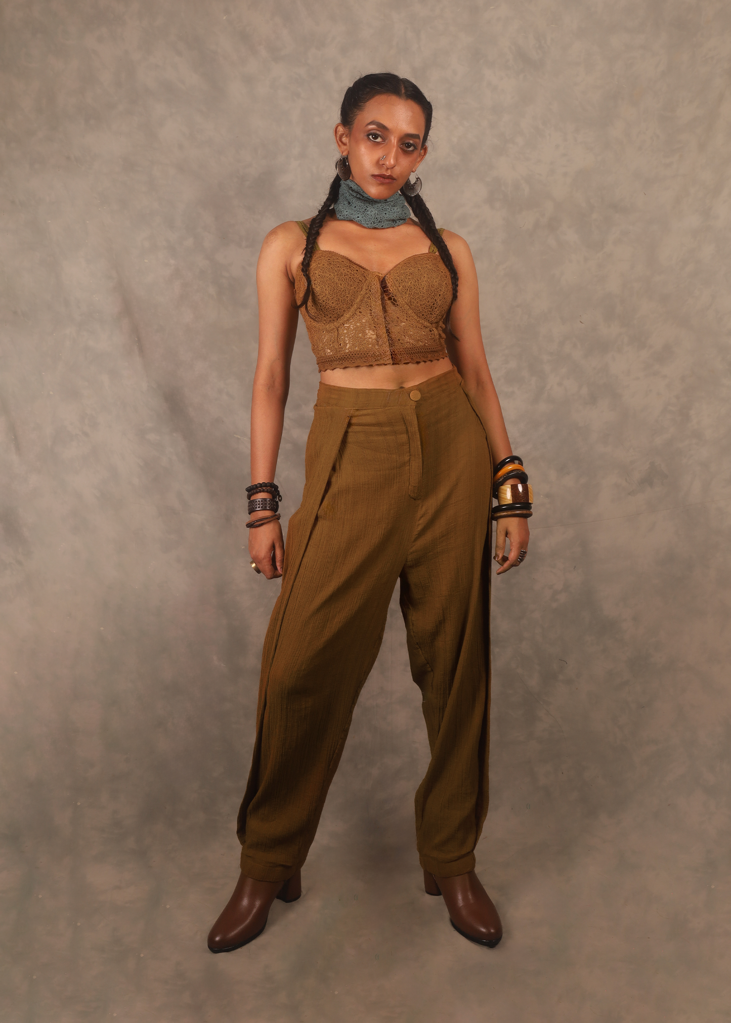 Kefi Pleated Pants - Pine TheKefiHouse