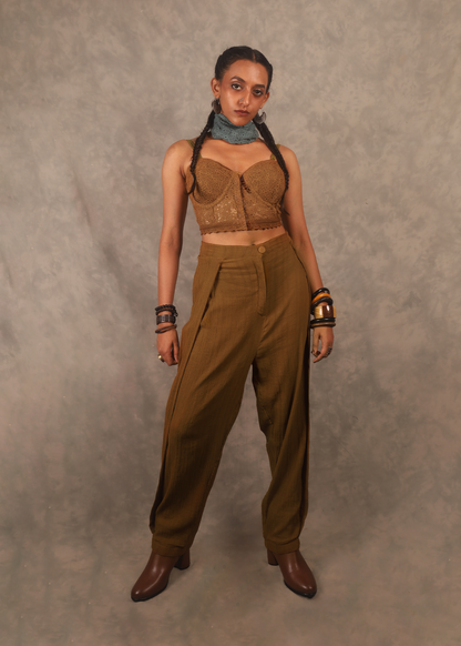 Kefi Pleated Pants - Pine TheKefiHouse