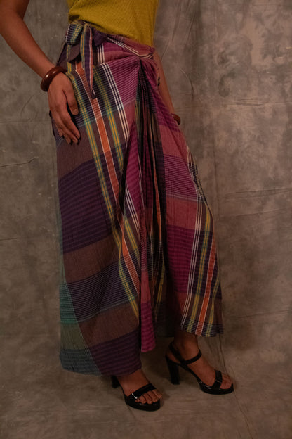 Antaria wrap skirt - Plaids TheKefiHouse