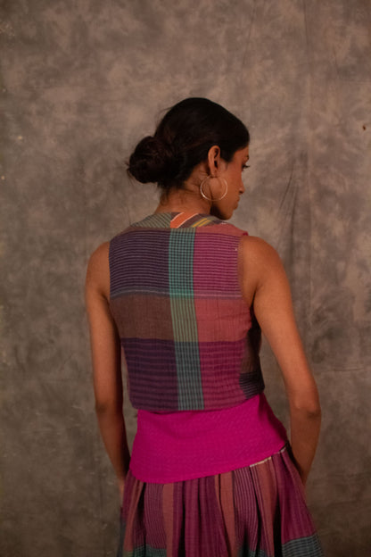 Reversible Jerkin -  Plaid TheKefiHouse