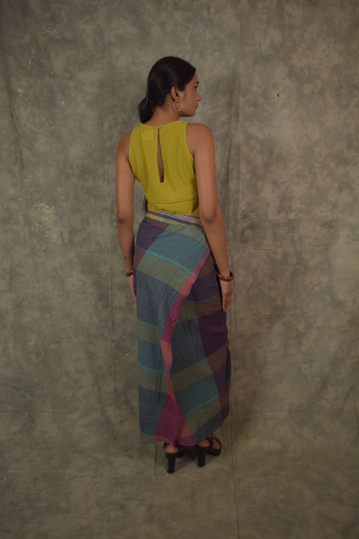 Antaria wrap skirt - Plaids TheKefiHouse